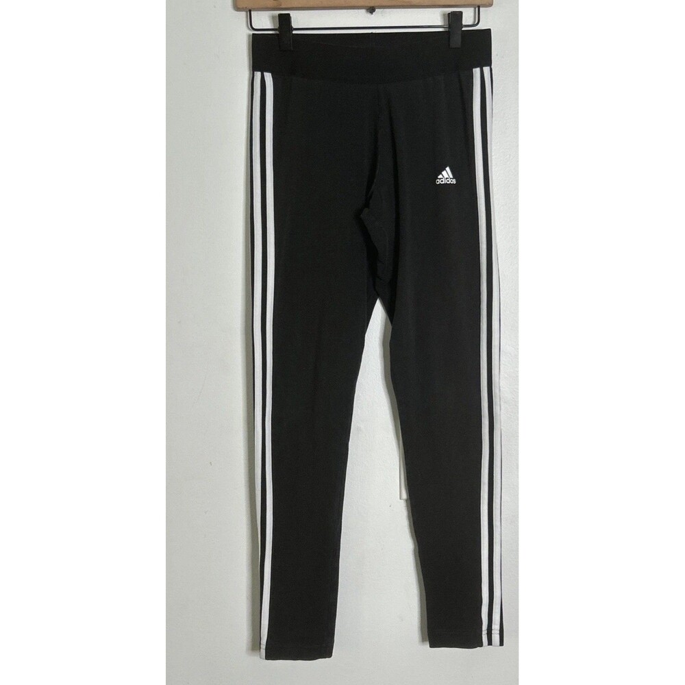 WOMEN'S ADIDAS ESSENTIALS 3-STRIPES TIGHTS BLACK/WHITE (S21020) Medium